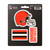 Cleveland Browns Decal 3-pk 3 Various Logos / Wordmark Orange & Black