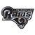 Los Angeles Rams Molded Chrome Emblem "Ram Head" Primary Logo & Wordmark Chrome