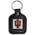 Indiana Hoosiers Square Leatherette Key Chain