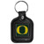 Oregon Ducks Square Leatherette Key Chain