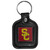 USC Trojans Square Leatherette Key Chain