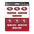 San Francisco 49ers Mini Decal 12-pk 12 Various Logos / Wordmark Red