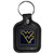 W. Virginia Mountaineers Square Leatherette Key Chain