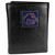 Boise St. Broncos Deluxe Leather Tri-fold Wallet Packaged in Gift Box