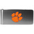 Clemson Tigers Steel Money Clip, Logo