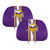 Minnesota Vikings Printed Headrest Cover Vikings Primary Logo Purple & Yellow