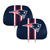 New England Patriots Printed Headrest Cover Patriots Primary Logo Blue & Red