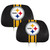 Pittsburgh Steelers Printed Headrest Cover Steelers Primary Logo Yellow & Black