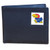 Kansas Jayhawks Leather Bi-fold Wallet Packaged in Gift Box