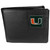 Miami Hurricanes Leather Bi-fold Wallet Packaged in Gift Box