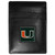 Miami Hurricanes Leather Money Clip/Cardholder Packaged in Gift Box