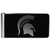 Michigan St. Spartans Black and Steel Money Clip