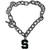 Michigan St. Spartans Charm Chain Bracelet