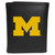 Michigan Wolverines Leather Tri-fold Wallet, Large Logo