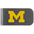 Michigan Wolverines Logo Bottle Opener Money Clip