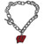 Wisconsin Badgers Charm Chain Bracelet