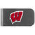 Wisconsin Badgers Logo Bottle Opener Money Clip