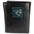 Jacksonville Jaguars Deluxe Leather Tri-fold Wallet Packaged in Gift Box