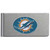Miami Dolphins Brushed Metal Money Clip