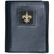New Orleans Saints Gridiron Leather Tri-fold Wallet Packaged in Gift Box