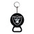 Las Vegas Raiders Keychain Bottle Opener Raiders Primary Logo / Shape of U.S. Black