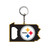 Pittsburgh Steelers Keychain Bottle Opener Steelers Primary Logo / Shape of Pennsylvania Black