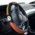 Pittsburgh Steelers Sports Grip Steering Wheel Cover Primary Logo and Wordmark Tan & Black