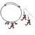 Alabama Crimson Tide Dangle Earrings and Charm Bangle Bracelet Set