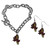 Arizona St. Sun Devils Chain Bracelet and Dangle Earring Set