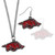 Arkansas Razorbacks Dangle Earrings and Chain Necklace Set