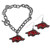 Arkansas Razorbacks Chain Bracelet and Dangle Earring Set