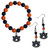 Auburn Tigers Fan Bead Earrings and Bracelet Set