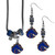 Boise St. Broncos Euro Bead Earrings and Necklace Set