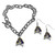 East Carolina Pirates Chain Bracelet and Dangle Earring Set