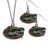 Florida Gators Dangle Earrings and Chain Necklace Set