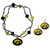 Iowa Hawkeyes Dangle Earrings and Crystal Bead Bracelet Set