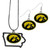 Iowa Hawkeyes Dangle Earrings and State Necklace Set