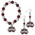 Mississippi St. Bulldogs Fan Bead Earrings and Bracelet Set