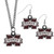 Mississippi St. Bulldogs Dangle Earrings and Chain Necklace Set