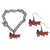 Nebraska Cornhuskers Chain Bracelet and Dangle Earring Set