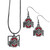 Ohio St. Buckeyes Dangle Earrings and State Necklace Set