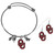 Oklahoma Sooners Dangle Earrings and Charm Bangle Bracelet Set