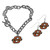 Oklahoma St. Cowboys Chain Bracelet and Dangle Earring Set