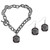 S. Carolina Gamecocks Chain Bracelet and Dangle Earring Set
