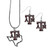Texas A & M Aggies Dangle Earrings and State Necklace Set