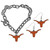 Texas Longhorns Chain Bracelet and Dangle Earring Set