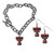 Texas Tech Raiders Chain Bracelet and Dangle Earring Set