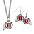 Utah Utes Dangle Earrings and Chain Necklace Set