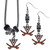 Virginia Cavaliers Euro Bead Earrings and Necklace Set