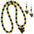 W. Virginia Mountaineers Fan Bead Earrings and Necklace Set